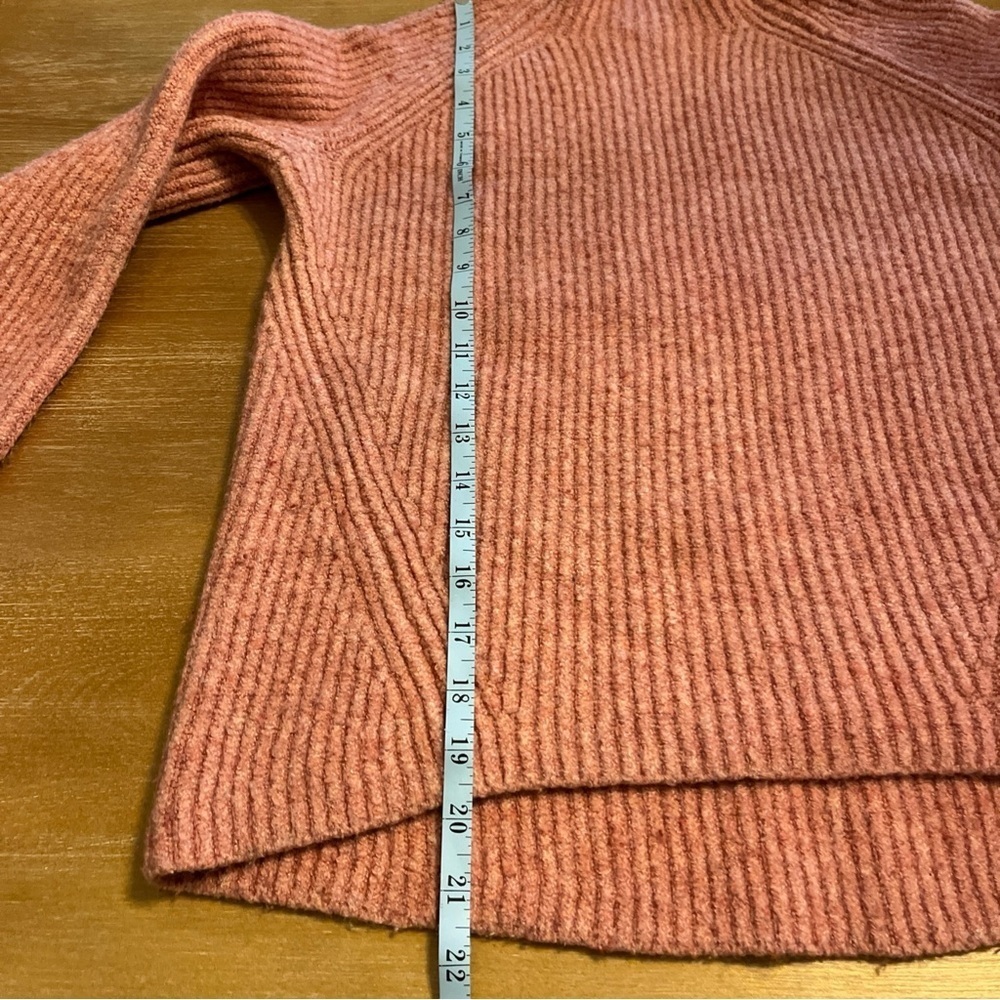 Madewell  Northfield Mock neck Sweater Heather Poinsetta Pink Size S H3339 - Picture 8 of 13
